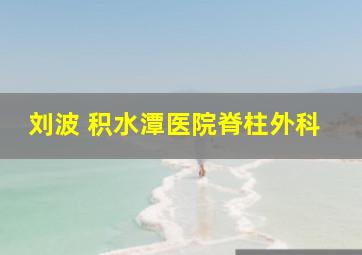 刘波 积水潭医院脊柱外科